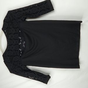 LOVE Black Cutout Top Size: L